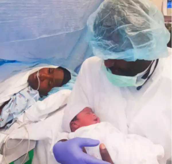 Nollywood Actor, Bigval Jokotoye Welcomes 1st Child In U.S (Photos)